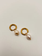 Petite Pearl Hoops