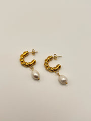 Rope Pearl Hoops