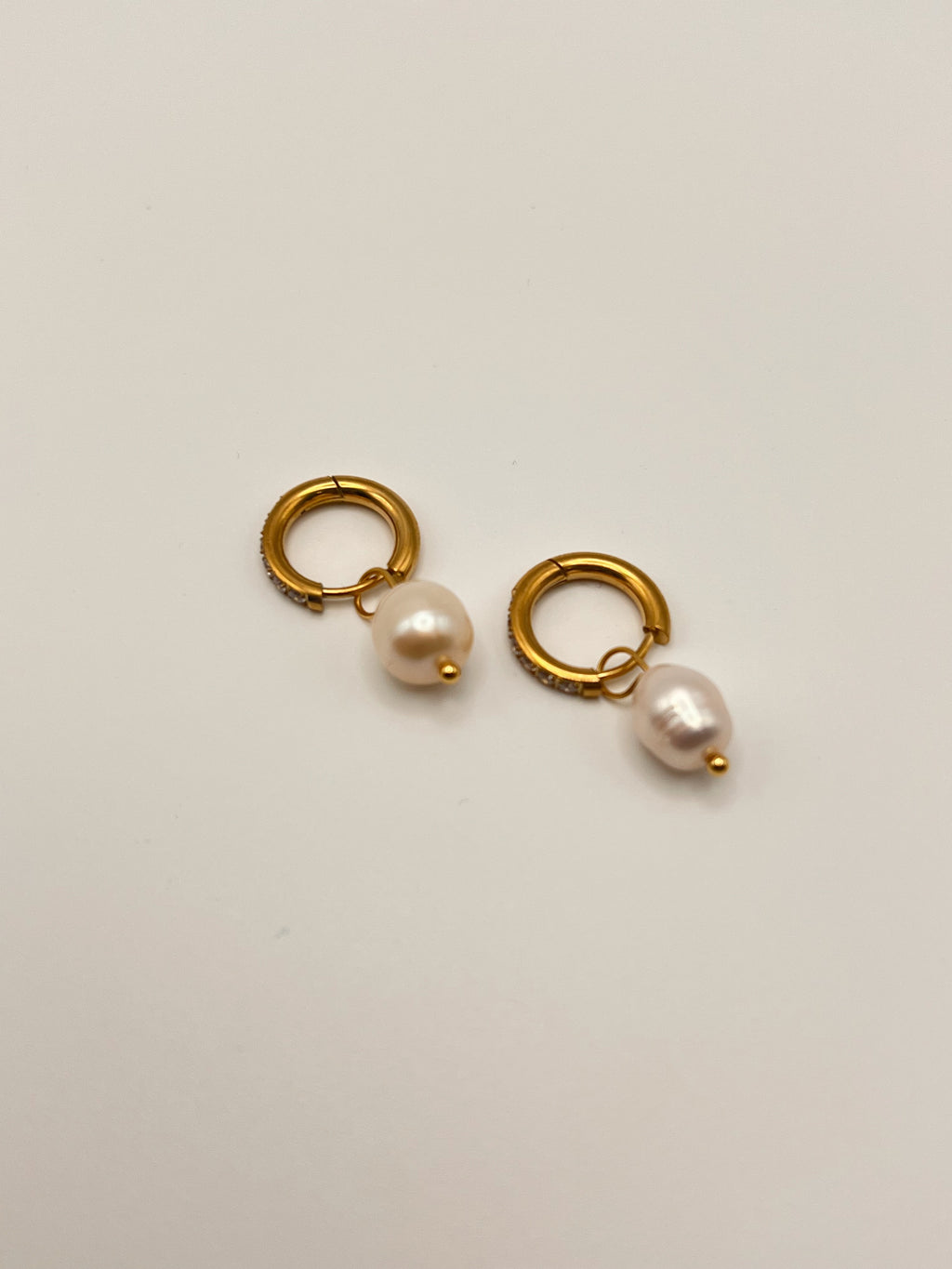 Petite Pearl Hoops